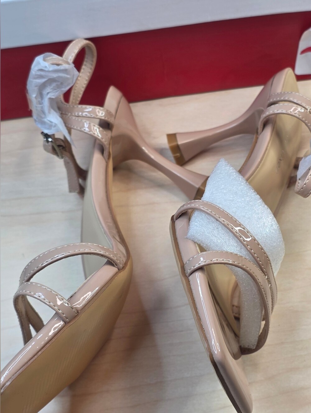 Women's Kitten Heels Strappy Up Sandals Inch Stiletto Heel, Square Open Toe/NIB - Picture 4 of 16